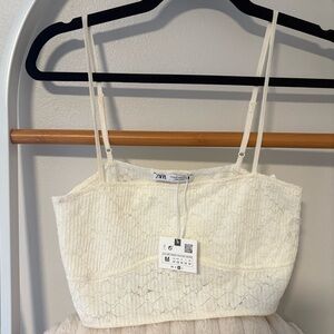 NWT Zara Lace Crop Tank Top